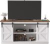 JUMMICO TV Stand For 65 Inch TV, Bright White