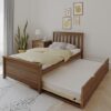 Max & Lily Twin Bed Frame With Trundle, Walnut