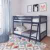 Max & Lily Twin Over Twin Low Bunk Bed With Ladder