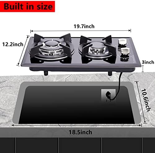 Tymetik 12 Inch Gas Cooktop, 2 Burners - Image 5