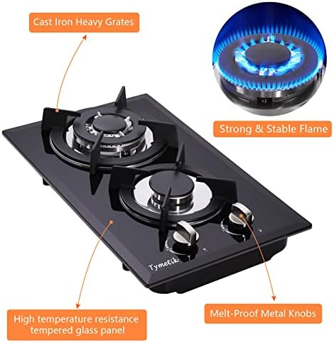 Tymetik 12 Inch Gas Cooktop, 2 Burners - Image 2