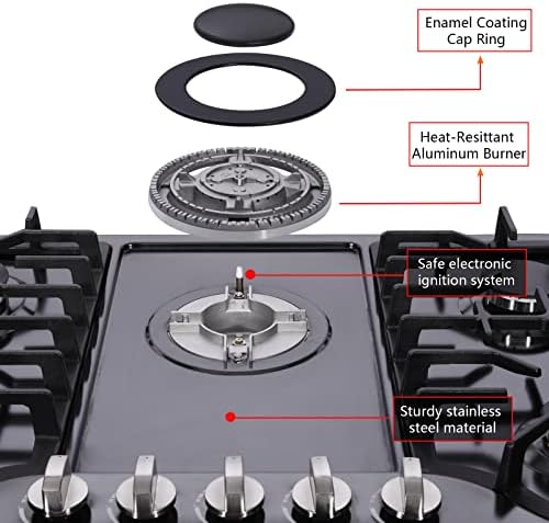 Tymetik 30 Inch Built-In Gas Cooktop - Image 3