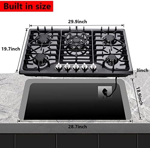 Tymetik 30 Inch Built-In Gas Cooktop - Image 5