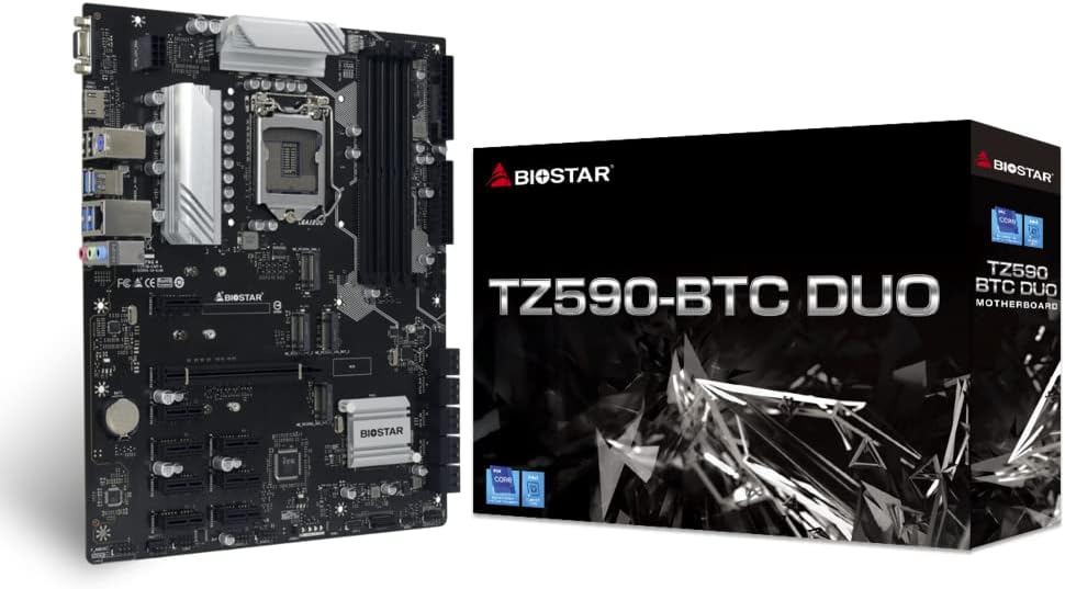 Biostar TZ590-BTC Duo Intel Z590 Mining Motherboard