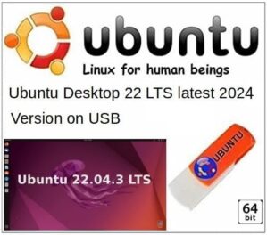 Linux S World Ubuntu 22.04.3 LTS Desktop Edition USB