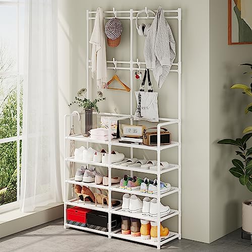UDEAR 5-Tier Coat And Shoe Rack Organizer - Image 3