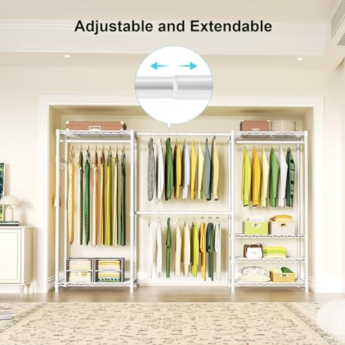 Ulif Heavy Duty Adjustable Garment Rack, 6 Tiers - Image 3