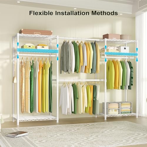 Ulif Heavy Duty Adjustable Garment Rack, 6 Tiers - Image 4