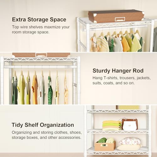 Ulif Heavy Duty Adjustable Garment Rack, 6 Tiers - Image 5