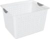 Sterilite Ultra Basket Closet Organizer Bin, White