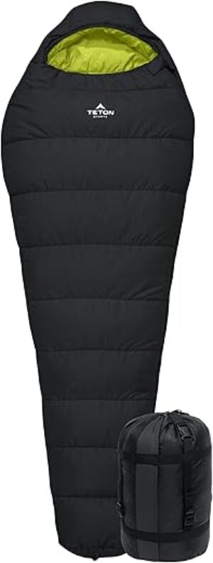 TETON Sports Ultralight Mummy Sleeping Bag, 3-4 Season