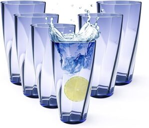 Alaiselit Unbreakable Plastic Highball Glasses Set