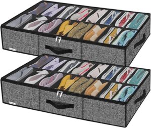 Onlyeasy Under Bed Shoe Storage Organizer, MXAUBS16P2