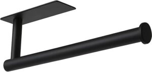 theaoo Under Cabinet Matte Black Paper Towel Holder
