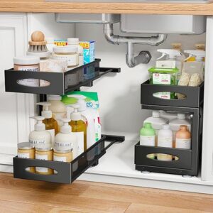 PXRACK Under Sink 2 Tier Pull Out Organizer