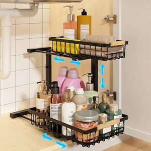 REALINN Under Sink Adjustable Organizer, 2 Tier