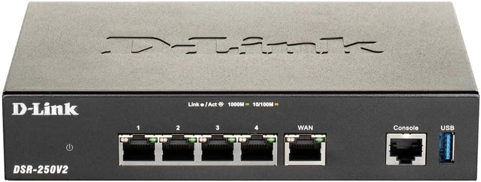 D-Link Unified VPN Router, 4 Port Gigabit (DSR-250V2)