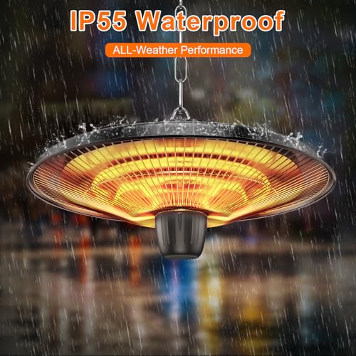 Uniflasy 1500W Electric Hanging Patio Heater - Image 4