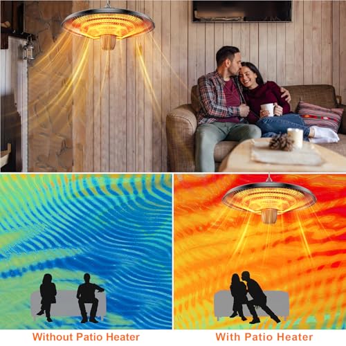 Uniflasy 1500W Electric Hanging Patio Heater - Image 5
