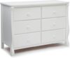 Delta Children Universal 6 Drawer Dresser, White