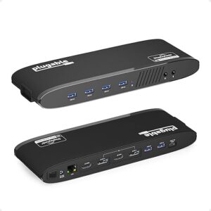 Plugable Universal Laptop Docking Station, 4K Dual Monitor