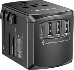 LENCENT Universal Travel Adapter With USB & Type-C Charging