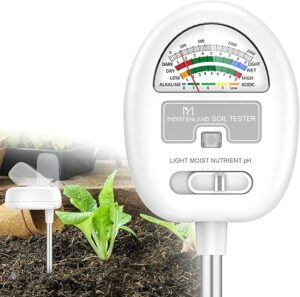 moistenland Upgraded 4-in-1 Soil pH Tester