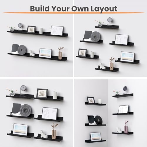 upsimples Floating Wood Shelves, Set Of 6 - Image 4