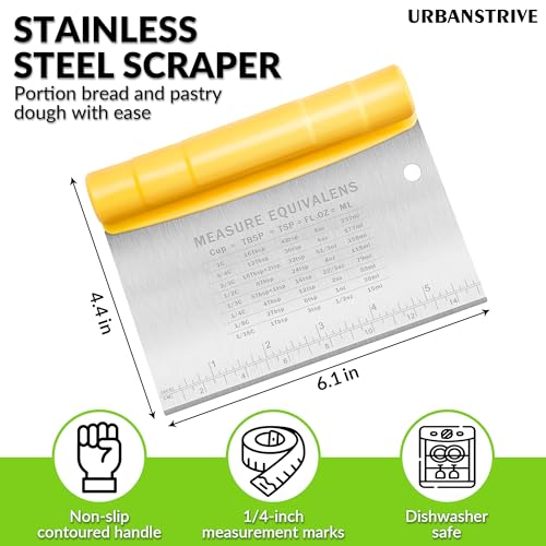 Urbanstrive Stainless Steel Dough Cutter And Scraper - Image 2