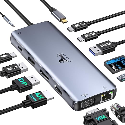 LIONWEI USB C Docking Station Dual Monitor