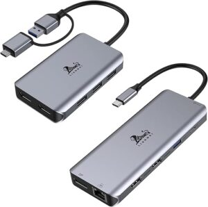 LIONWEI USB C Dual Monitor Docking Station