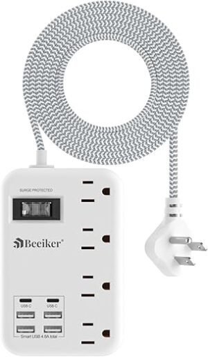 Beeiker USB C Surge Protector Power Strip