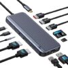 LIONWEI USB C to Dual DisplayPort Docking Station Adapter