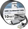 Jadaol USB C To Ethernet Cable 10 FT