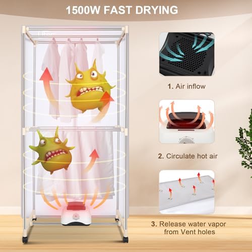 Uten Clothes Dryer Machine With Timer - Image 2
