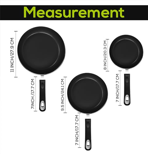 Utopia Kitchen Non-Stick Frying Pan Set, 3-Piece - Image 2