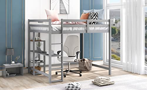 UYYYYYYIIIIIIIIIII Full Size Loft Bed With Desk - Image 4