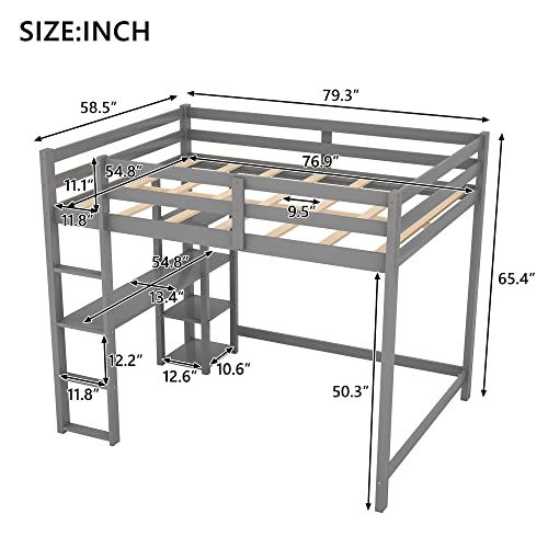 UYYYYYYIIIIIIIIIII Full Size Loft Bed With Desk - Image 2