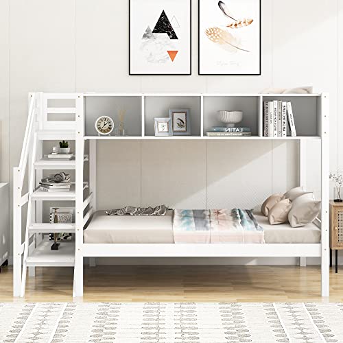 UYYYYYYIIIIIIIIIII Twin Over Full Bunk Bed With Storage - Image 4