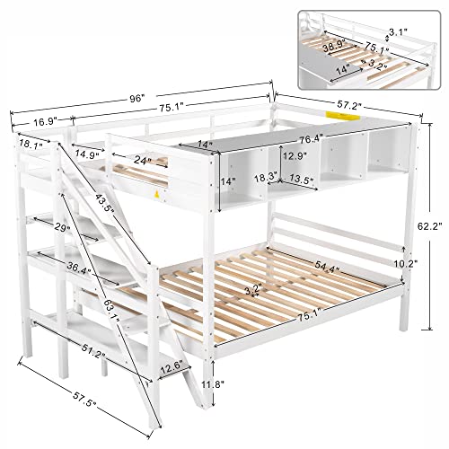 UYYYYYYIIIIIIIIIII Twin Over Full Bunk Bed With Storage - Image 2