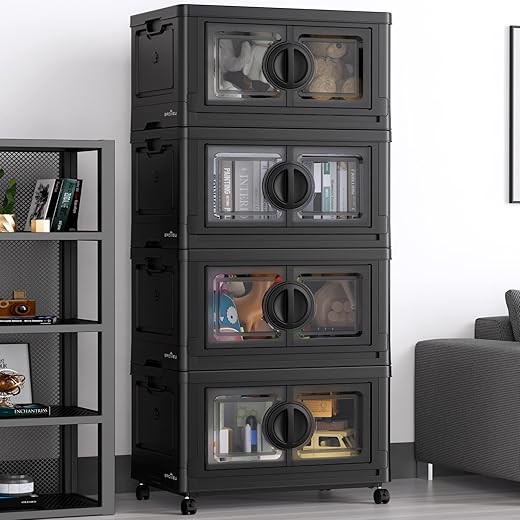 BROVIEW V9 112Gal Stackable Storage Bins With Lids