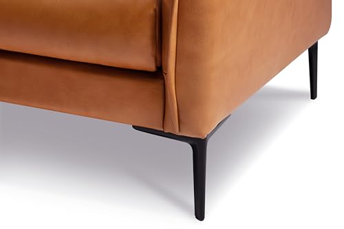 VALENCIA THEATER SEATING Jasper Cognac Leather Accent Chair - Image 4