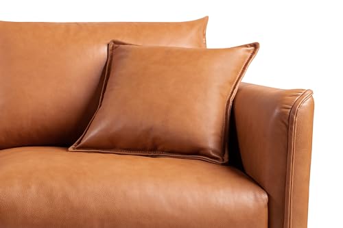 VALENCIA THEATER SEATING Jasper Cognac Leather Accent Chair - Image 5