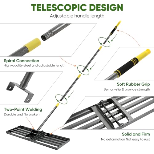 Vansonana Lawn Leveling Rake With Ergonomic Handle - Image 3