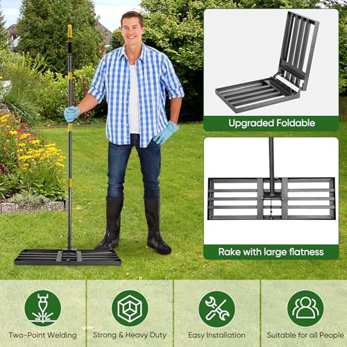 Vansonana Lawn Leveling Rake With Ergonomic Handle - Image 4