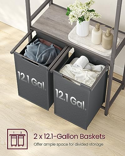 VASAGLE 2-Section Laundry Hamper With Liners - Image 4