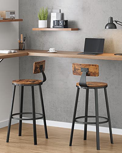 VASAGLE Bar Stools Set With Backrest ULBC026B01V1 - Image 2