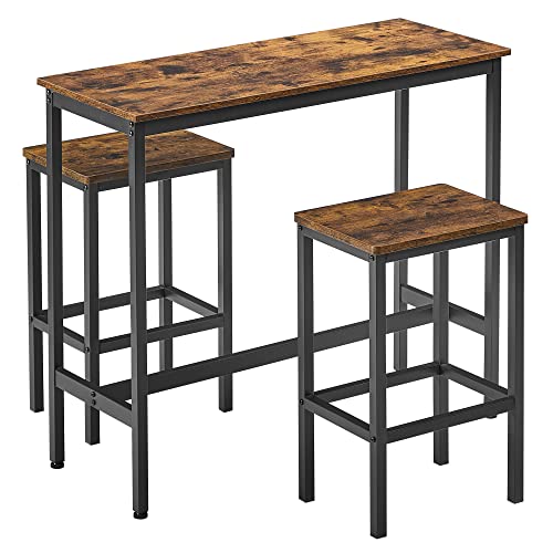 VASAGLE Bar Table And Stool Set, Industrial Rustic - Image 2