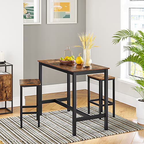 VASAGLE Bar Table Set With 2 Stools - Image 3
