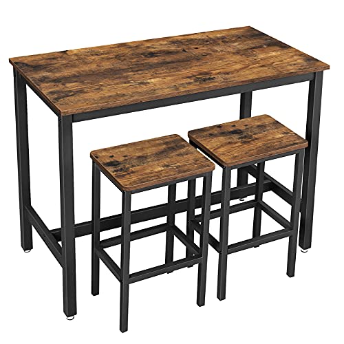 VASAGLE Bar Table Set With 2 Stools - Image 2